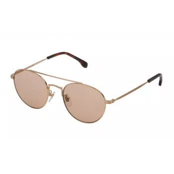 LOZZA SL2313M530349 pánske hranaté slnečné okuliare Havana acetátový rám hnedé polykarbonátové šošovky 53mm
