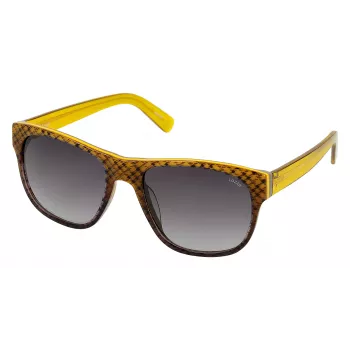 LOZZA unisex SL4000M5507V8 slnečné okuliare - čierny acetátový rám, sivé gradientné šošovky, 55/19/140 mm