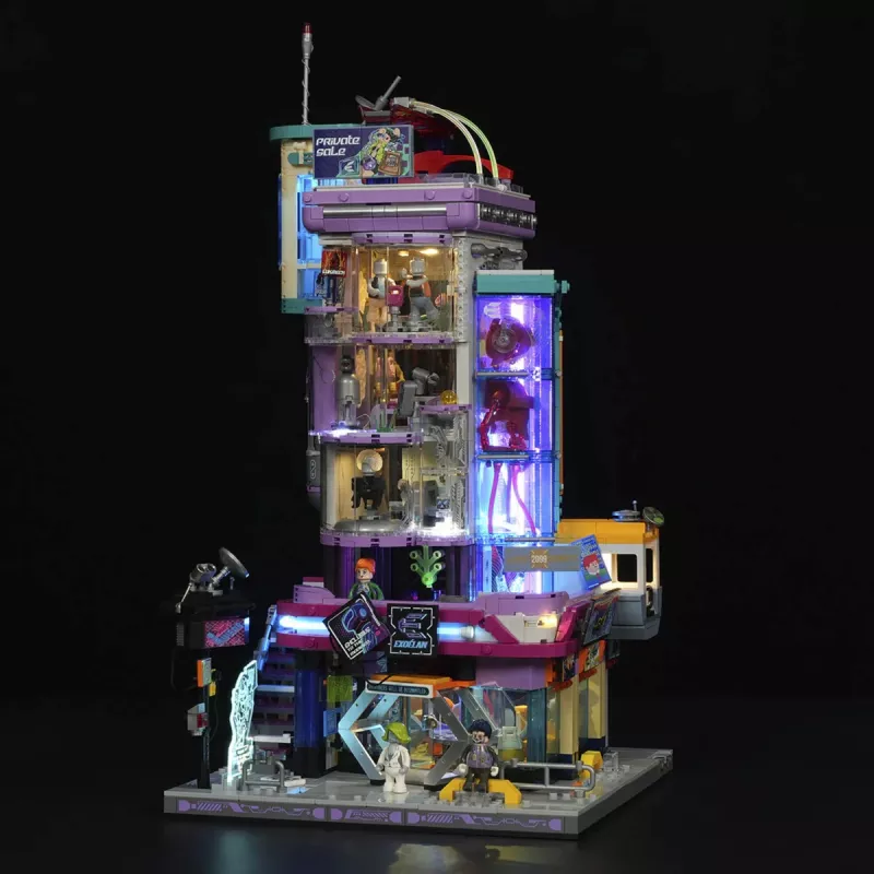 Lumibricks Cyberpunk Neoncity Cyber Couture Galleria LED osvetľovacia sada
