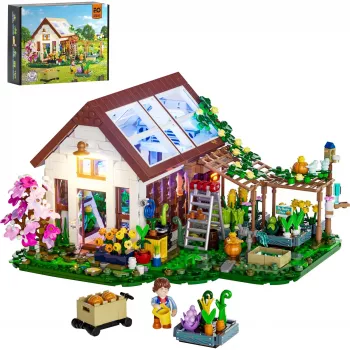 Lumibricks interiérový skleník s full-spectrum LED pestovateľským svetlom, hydroponický systém, 6 rastlinných kapsúl, 2,5 l nádrž na vodu, biela
