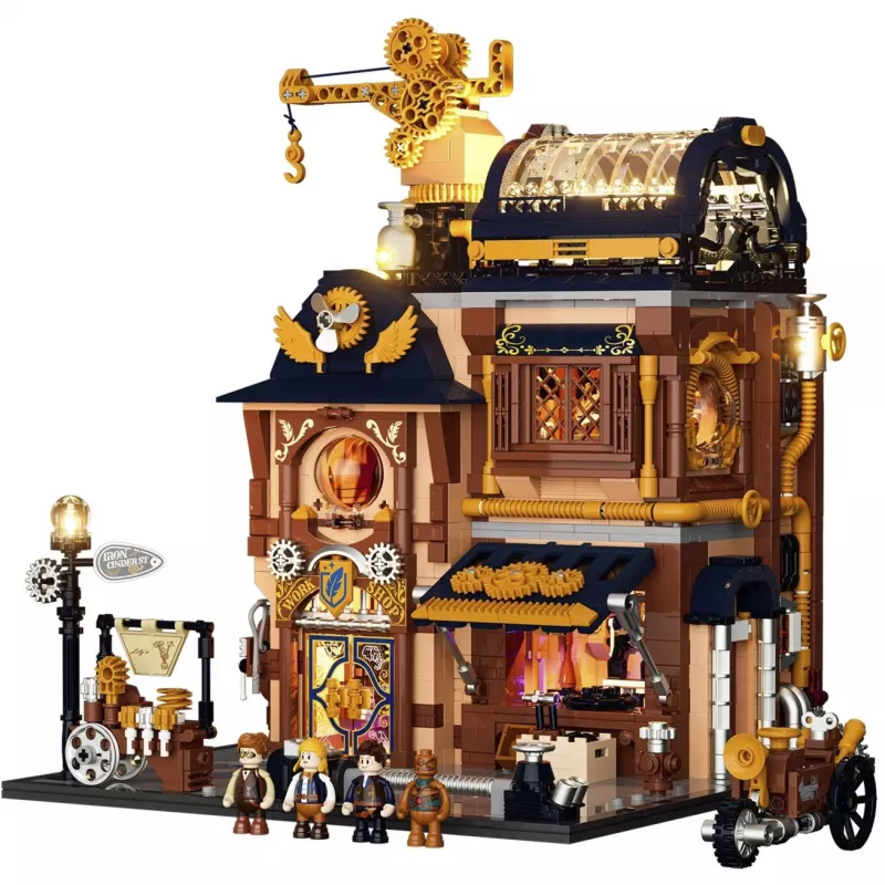 Lumibricks Steampunk Memory Shop DIY miniatúrna stavebnica domčeka
