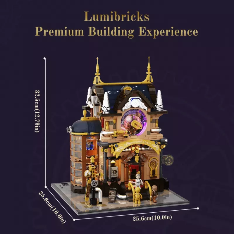 Lumibricks Steampunk Memory Shop DIY miniatúrna stavebnica domčeka