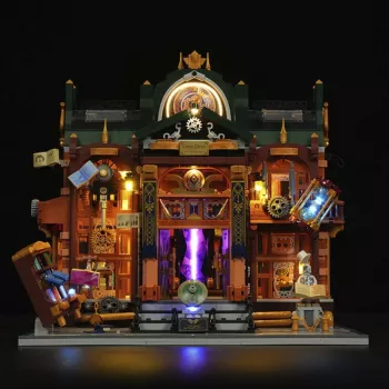 Lumibricks Steampunk Time Rift Library DIY miniatúrna sada knižného kúta
