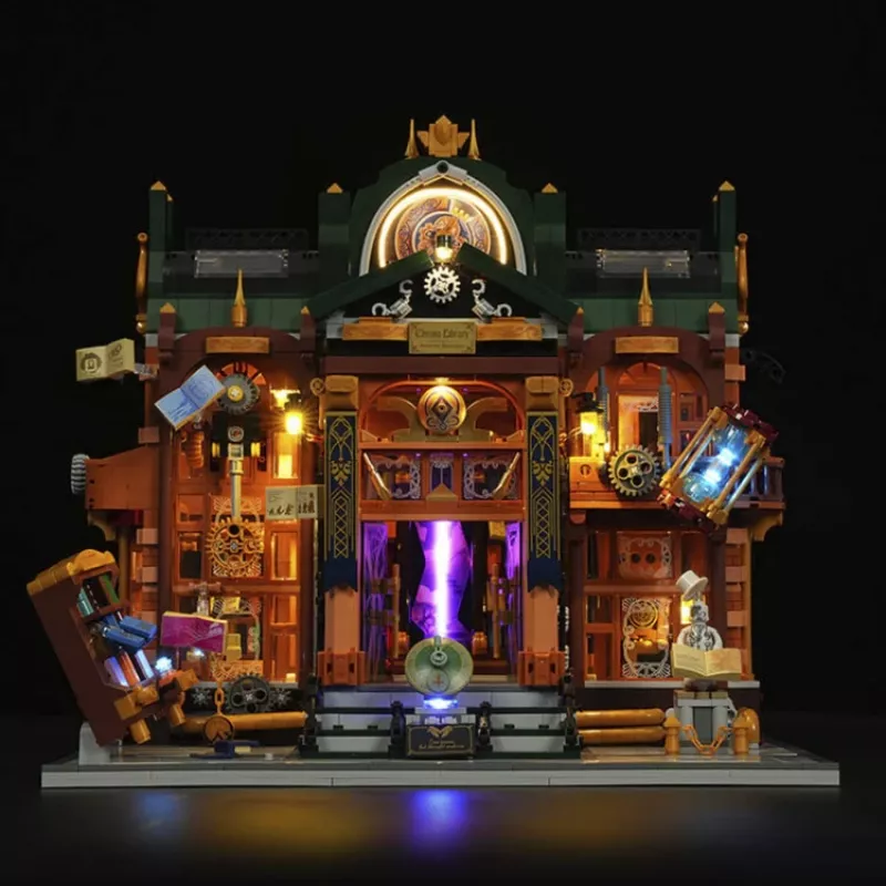 Lumibricks Steampunk Time Rift Library DIY miniatúrna sada knižného kúta