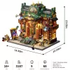 Lumibricks Steampunk Time Rift Library DIY miniatúrna sada knižného kúta