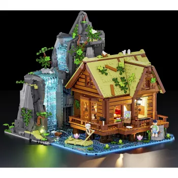Lumibricks Waterfall Hut stavebnica s LED osvetlením
