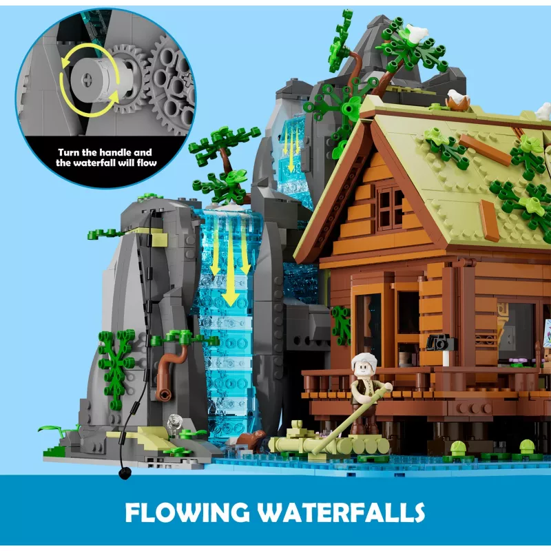 Lumibricks Waterfall Hut stavebnica s LED osvetlením