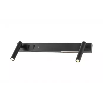 Luminaire Wall 6+6W USB LED 660lm čierna