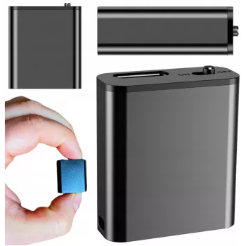 LUXURY-GOODS mini špionážny hlasový rekordér malý 16GB DSP detekcia magnet prívesok na kľúče HQ