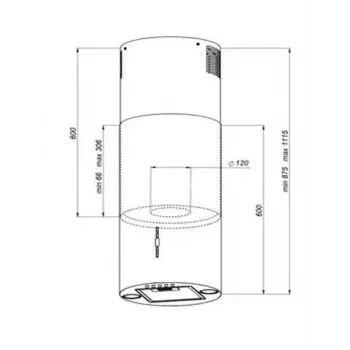 MAAN ELBA2 31 nástenná digestor medený lesk 50 cm