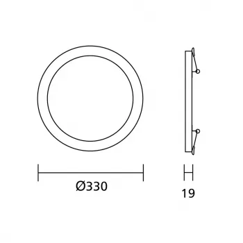 MACLEAN LED stropný panel 7v1 podomietkový Ultra Slim 30W 3 farby (WW, NW, CW) Led4U LD142 s mikrovlnným senzorom a vstavaným napájacím zdrojom