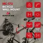 MACLEAN MC-172 horizontálny nástenný držiak na bicykel, oceľ, nosnosť 30 kg, nastaviteľný uhol, skladací, čierny