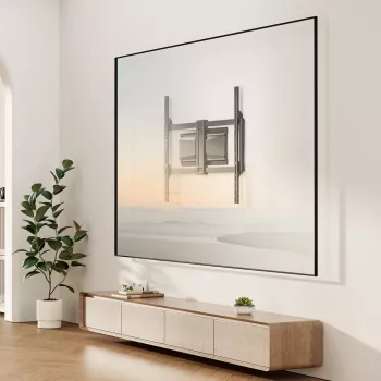 MACLEAN MC-881 N pevný TV nástenný držiak pre 37-90 palcové obrazovky, VESA do 600x400, 65 kg zaťaženie, čierna