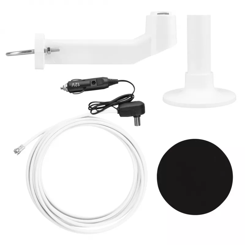 Maclean MCTV-103 aktívna všesmerová anténa pre DVB-T/T2 HEVC pre obytný automobil, 12V