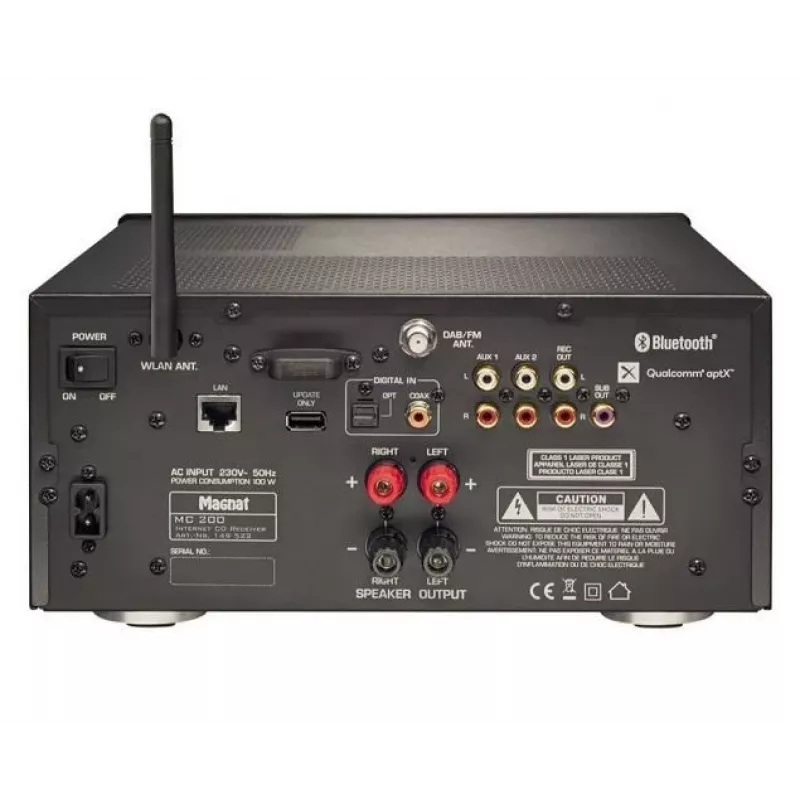 MAGNAT MC-200 stereo zosilňovač s Bluetooth 5.0, Wi-Fi, DAB+ a vstupom Phono MM