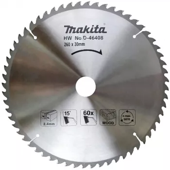 Makita D-46408 kotúč píly 190mm 40 zubov TCT ATB jemný rez Makforce