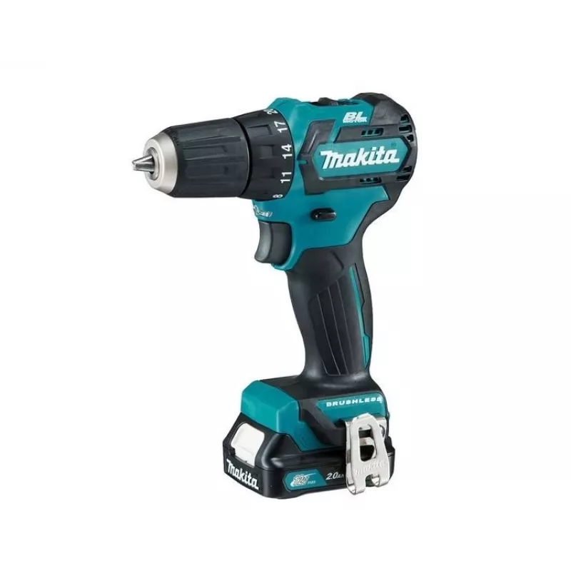 Makita DF332DSAE 12V Max CXT bezuhlíkový vŕtací skrutkovač set (2x2,0 Ah)