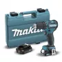 Makita DF332DSAE 12V Max CXT bezuhlíkový vŕtací skrutkovač set (2x2,0 Ah)