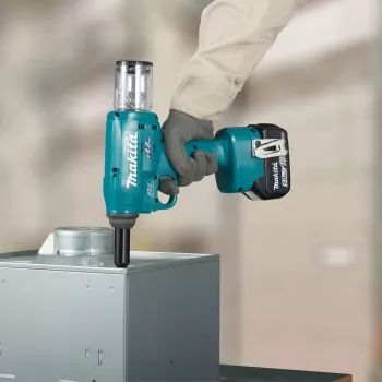 Makita DRV150ZJ 18V LXT Brushless akumulátorová nitovacia pištoľ (len prístroj, 10 kN, 2,4-4,8 mm, kufrík Makpac)