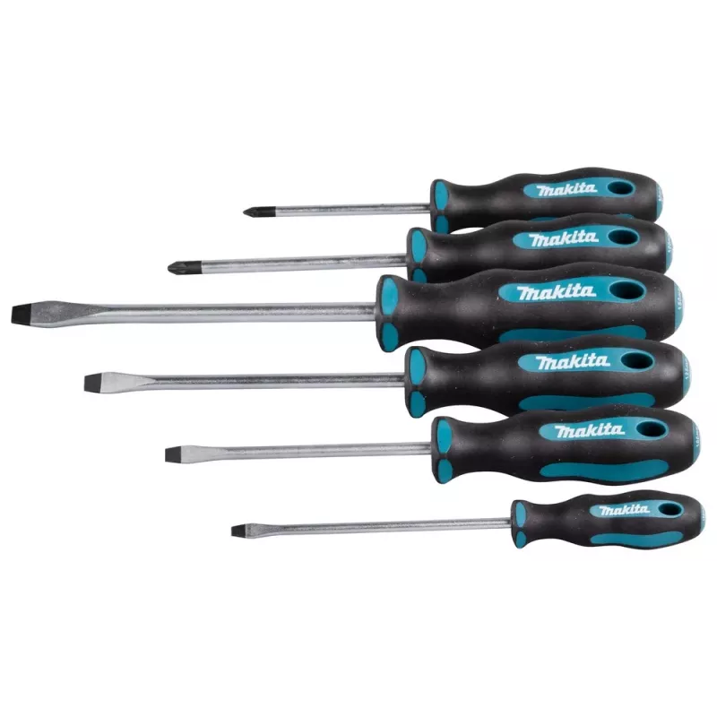 Makita E-10512 sada skrutkovačov, 6 kusov (plochý/Pozidriv)