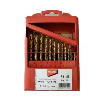 MAKITA titánová sada vrtákov HSS-G TiN 19-dielna 1-10 mm
