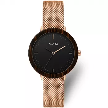 MAM MAM675 unisex analog hodinky 33 mm ružové zlato