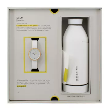 MAM MAM97 Unisex hodinky 33 mm čierny ciferník vegánsky kožený remienok