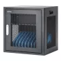Manhattan 10-bay nabíjacia skrinka na notebooky desktop cez AC adaptér (EU) – uzamykateľný oceľový vozík pre notebooky do 16 palcov, iPady, MacBooky, Chromebooky