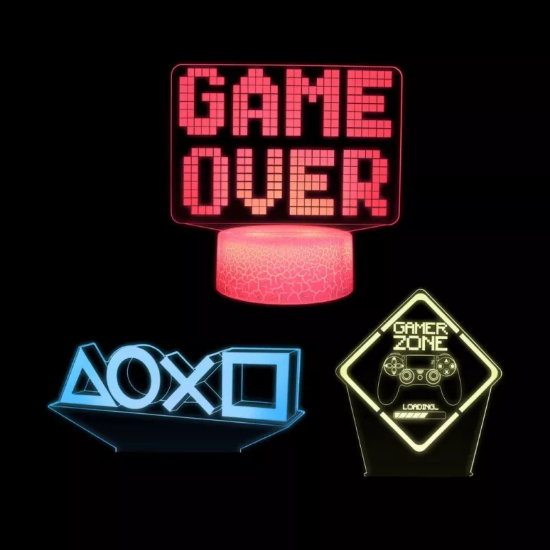 Manta SNL123RGB LED lampa svetelná dekorácia Game 3 RGB 3D