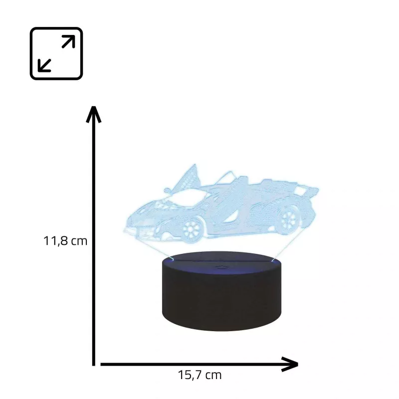 Manta SNL64RGB LED lampa svetelná dekorácia do auta 3D RGB