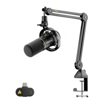 MAONO PD200WS dynamický mikrofón (čierny) – USB/XLR kardioida s RGB a monitorovaním s nulovou latenciou
