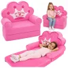 MARKA NIEZDEFINIOWANA relaxačné kreslo sofa-lehátko s korunou 2-in-1 pre deti Soft Pink