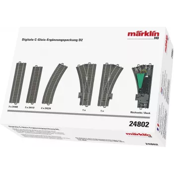 Märklin 24802 H0 C-koľajnica zakrivená koľajnica R2 15° (1 kus)