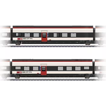 Märklin 43462 H0 sada doplnkových vozňov 2 pre SBB Giruno: vozeň 2. triedy D(B9) a E(B8)