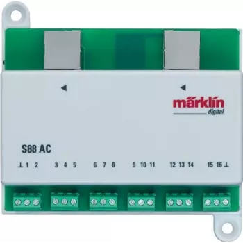 Märklin 60881 s88 digitálny modul spätnej väzby pre 16 kontaktných vstupov – zelená/biela