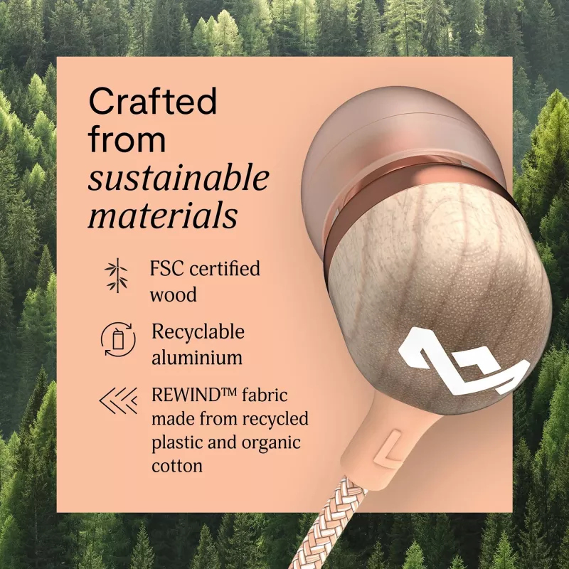 Marley Smile Jamaica káblové slúchadlá s mikrofónom USB-C Copper