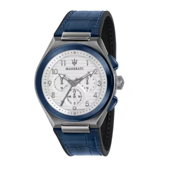 MASERATI pánske Potenza quartz hodinky R8871639001 43 mm modrý ciferník kožený remienok