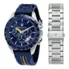 Maserati pánske quartz chronograph hodinky R8871612039 45mm oceľ čierny ciferník kožený náramok