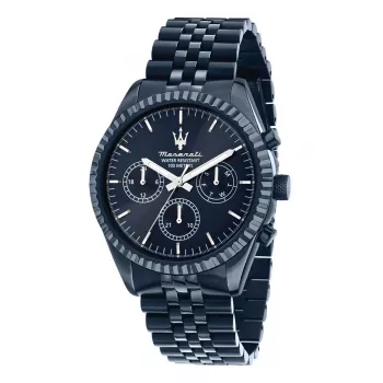Maserati pánske chronografy Successo R8873600011 - 44 mm puzdro z ušľachtilej ocele, modrý ciferník, quartz