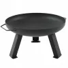 MASTER GRILL záhradné ohnisko 80 cm okrúhle oceľ čierna