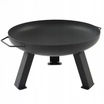 MASTER GRILL záhradné ohnisko 80 cm okrúhle oceľ čierna