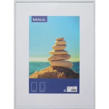 MAUL 1935802 rám na jeden obrázok 30 x 40 cm, biely MDF s nerozbitnou polykarbonátovou prednou časťou, na montáž na stenu