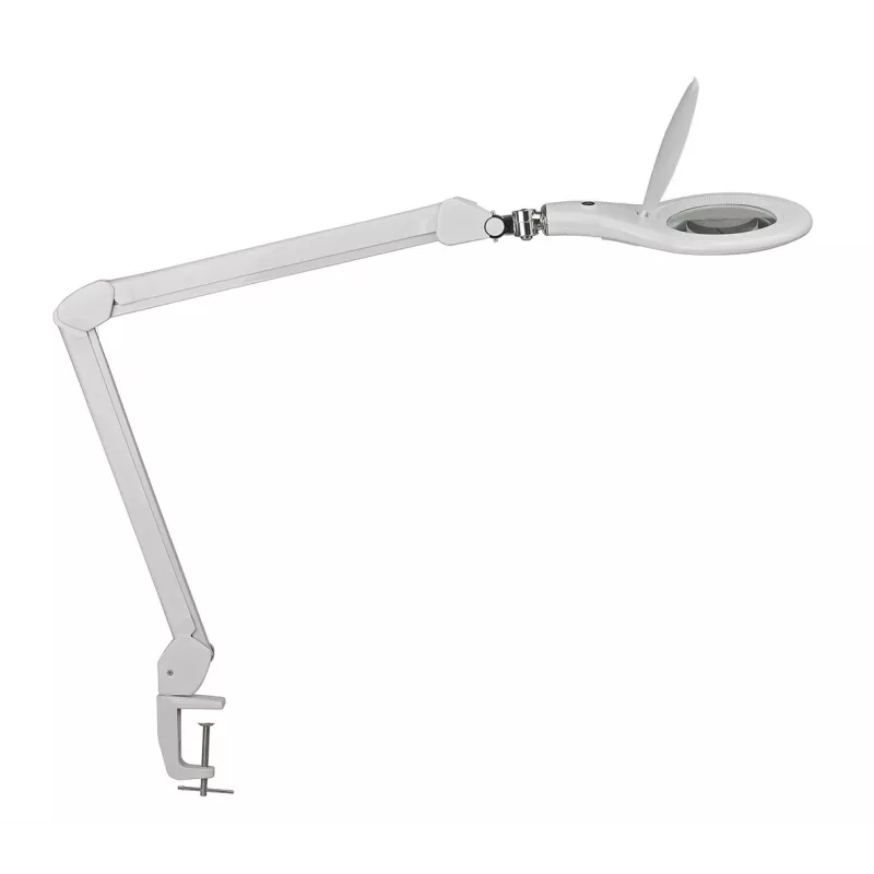 MAUL LED lupa so svetlom Makro so svorkou biela
