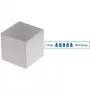 MAUL neodýmový kockový magnet, 20 x 20 x 20 mm, poniklovaný, prídržná sila 25 kg, 1 kus 6169496