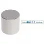 MAUL neodýmový valcový magnet, 10 x 10 mm, nikel, prídržná sila: 4 kg - 1 ks (6166896)