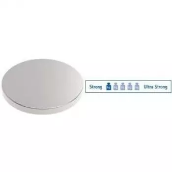 MAUL samolepiaci neodýmový magnet, 10 mm priemer, 1 mm hrúbka, poniklovaný, 0,5 kg prídržná sila, 1 kus 6167196