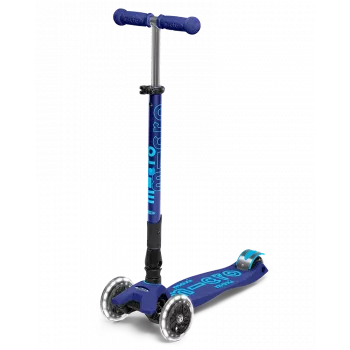 Maxi Micro Deluxe Foldable LED červená kolobežka