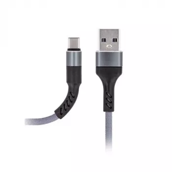 MAXLIFE Type-C kábel rýchle nabíjanie 2A sivý 1m USB-A na USB-C synchronizácia dát