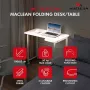 MCN Maclean skladací stôl v tvare L biely 100x65 cm mobilný s aretovateľnými kolieskami MC-1250 L/W