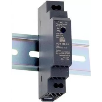 MEAN WELL DDR-15L-12 DIN-lištový DC-DC menič 15W 12V 1,25A